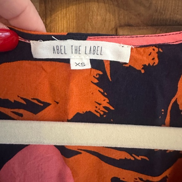 Abel the Label Boho Floral Pink/Orange Maxi Dress XS - Picture 3 of 6